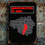 CIFbuy 1pc Manchester Is Red Map Metal Sign 8x12 Inch 2D Flat Printed Iron Square Wall Art For Home Bar Garage Club Restaurant Cafe Dec TikTok, TikTok, Square Self-pickup Logiopics - Image 3