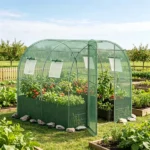 80"×79" All-Weather Walk-in Greenhouse, Heavy Duty Galvanized Metal Frame Tear-Proof PE Cover Outdoor Plant Hot House with 4 Mesh Vent Windows Wind Ropes Ground Stakes for Vegetables Flowers Fruits Growing - Image 3