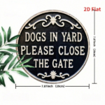 CIFbuy Dogs In Yard Please Close The Gate Round Metal Sign 8x8 Inch 2D Flat Printed Vintage Simple Wall Decor Funny Iron Art Sign 1Pcs TikTok, TikTok, Pcs Self-pickup Logiopics - Image 2