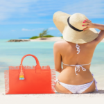 Canvas Tote Bag for Women with Tassel, Shoulder Bag Top Handle handbag with Zipper Closure for Work Travel Beach Gym Shopping-Orange - Image 6