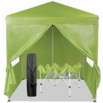 6.5X6.5FT Two Doors & Two Windows Practical Waterproof Right-Angle Folding Tent Greenish-Gray - Image 5