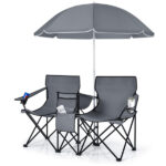 Outdoor camping chair with umbrella - Image 3