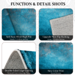 Three-piece kitchen rug set, non-slip and washable, abstract pattern kitchen hallway rug, soft and comfortable, suitable for sinks, floors, entrances, hallways and bathrooms. - Image 7