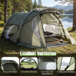 5-7 Person Inflatable Camping Tent with Screened Porch, Waterproof PU2000mm Family Cabin Tent for Outdoor Camping - Image 6
