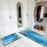 Three-piece kitchen rug set, non-slip and washable, abstract pattern kitchen hallway rug, soft and comfortable, suitable for sinks, floors, entrances, hallways and bathrooms. - Image 8