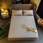 Grey Quilted Fitted Sheet, Fits Mattress Up to 15" Deep, 2/3-Piece Set, Twin - Image 4