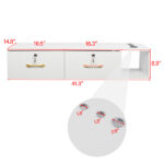 Same code 39231790 15mm E0 particleboard linen two draw three holes with lock salon cabinet white - Image 3