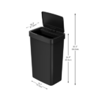 Automatic Trash Can, 13.2 Gallon Plastic Motion Sensor Garbage Bin, Black - Image 2