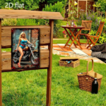 CIFbuy 1PC Vintage Blue Dress Woman On Motorcycle 2D Flat Metal Wall Art, Flat Metal Wall Art, Waterproof Witchcraft Graffiti Background Metal Sign, Graffiti Background Metal Sign, 12x8 In WomanikTok, WomanikTok, raft Graffiti Background Metal Sign Self- Mckup Logiop In - Image 3