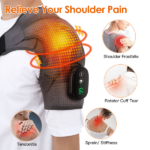 Heated Shoulder Massager 3 Heat Levels & 3 Vibration Modes Cordless USB Rechargeable Shoulder Brace For Pain Relief Rechargeable For Home Office Pain Relief - Image 4