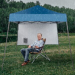 1.8*1.8m Beveled Oxford Cloth Black Plastic Sprayed Iron Pipe With One Side Cloth Backpack Storage Bag Folding Shed Sky Blue - Image 12