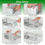 Stainless Steel Rodent Trap - High Sensitivity Pedal Auto-Locks Door, Humane Live Capture - Safe, Durable, Indoor/Outdoor Versatile Placement, Easy to Use - Image 4