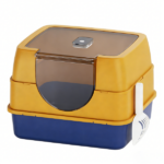 Galaxy enclosed orange cat litter box, sealed to prevent odors and sanding, stable and durable, suitable for pet families worldwide - Image 6