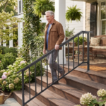 Handrails for Outdoor Steps Fits 5 to 6 Steps - Image 9