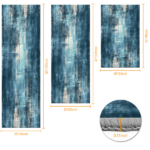 Three-piece kitchen rug set, non-slip and washable, abstract pattern kitchen hallway rug, soft and comfortable, suitable for sinks, floors, entrances, hallways and bathrooms. - Image 5