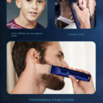 Men Pro Electric Hair Clippers Beard Trimmer Cutting Barber Shaving Machine Blue (US Logistics For USPS/DHL/Fedex/UPS. No designated logistics accepted TK/TMEU only For self-pickup - Image 7