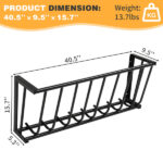 Large Capacity Hay Feeder, Heavy-Duty Steel Goat Hay Rack, 40.8" Long Wall Mounted Horse Hay Holder, Multiple Sided Feeding Rack for Sheep Farm Livestock Indoor Outdoor, BLACK - Image 6