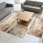 Three-piece kitchen rug set, non-slip and washable, abstract pattern kitchen hallway rug, soft and comfortable, suitable for sinks, floors, entrances, hallways and bathrooms. - Image 9