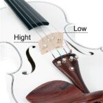 Do Not Sell on Amazon GV103 4/4 Spruce Panel Violin Matte White - Image 3