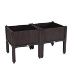 2Pcs Free Splicing Injection Planting Box Brown - Image 11