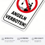 CIFbuy 1pc Metal Sign No Fishing Allowed, 8x12 Inch Outdoor Wall Art, 2D Flat Decorative Plaque For Garden Patio, Unframed Hanging Deco TikTok, TikTok, ecorative Plaque For Garden Patio Self-pickup Logiopics - Image 6
