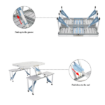 Same Code 69250698 One Piece Folding Table and Chair Aluminum Alloy - Image 8