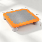 25.5 Inch Kids Mini Trampoline with Non-Slip EVA Jumping Surface, Rounded Edge PU Foam Foot Pads Compact Indoor Outdoor Balance Bounce Toy for Toddlers Ages 3+ Orange - Image 5