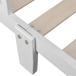 Wooden Baby Toddler Bed Children Bedroom Furniture with Safety Guardrails White - Image 6