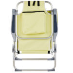 63*70*99cm Heightened Oxford Cloth Silver White Aluminum Tube Bearing 100kg Beach Chair Yellow - Image 3
