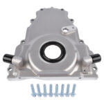 Timing Chain Cover w/ Dual-10AN Turbo Oil Drain Bungs Fits for Gen IV GM LS Series Engines 6.0L 5.3L 4.8L 6.2L V8 - Image 2
