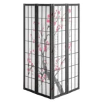 4-Panel Wooden Room Divider, Folding Screen Panels, 66.9*63.8 Inches Partition, Portable Decorative Screen for Room Separation in Home, Office, Restaurant, and Bedroom (Shipment from Walmart) - Image 22