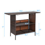 Modern Stylish And Beautiful Bar Table Brown Gradient - Image 24
