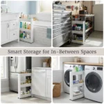 3-Tier Rolling Cart for Kitchens and Laundry Rooms (White) - Image 3