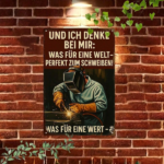 CIFbuy Vintage German Slogan Iron Metal Wall Art, Retro" Industrial Humorous Welding Sign, 2D Flat Metal Plaque 7.87x11.81in, 2D Flat Metal Plaque 7.87x11.81in, Funny Gara Art, ReikTok, Art, ReikTok, t Self-pickup Logiopics - Image 6