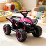 Pink 12V Electric Kids ATV – 4 Wheeler Ride On Toy with Dual Motors, 3.7 MPH Top Speed, Music & Headlights - Image 8