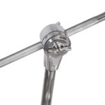 Professional Pedal Control Style Double Tom Drum Stand Silver & Black - Image 14