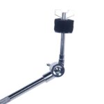 Professional Pedal Control Style Double Tom Drum Stand Silver & Black - Image 3