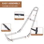 Double-Barrel Hammock Stand Only, Heavy Duty Iron Hammock Frame for All Hammocks, Easy Assembly Hammock Hanging Stand for Garden, Courtyard and Balcony, Black - Image 5