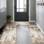 Three-piece kitchen rug set, non-slip and washable, abstract pattern kitchen hallway rug, soft and comfortable, suitable for sinks, floors, entrances, hallways and bathrooms. - Image 12