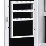 Simple PVC Wood Grain Coating Photo Storage Damp-proof Jewelry Mirror Cabinet White - Image 14