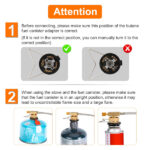 12000W Portable Camping Stove With Cassette Adapter Windproof Outdoor Backpacking Burner with Carrying Case Igniter for Outdoor Hiking Camping Picnic Backpacking - Image 3