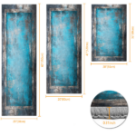 Three-piece kitchen rug set, non-slip and washable, abstract pattern kitchen hallway rug, soft and comfortable, suitable for sinks, floors, entrances, hallways and bathrooms. - Image 3