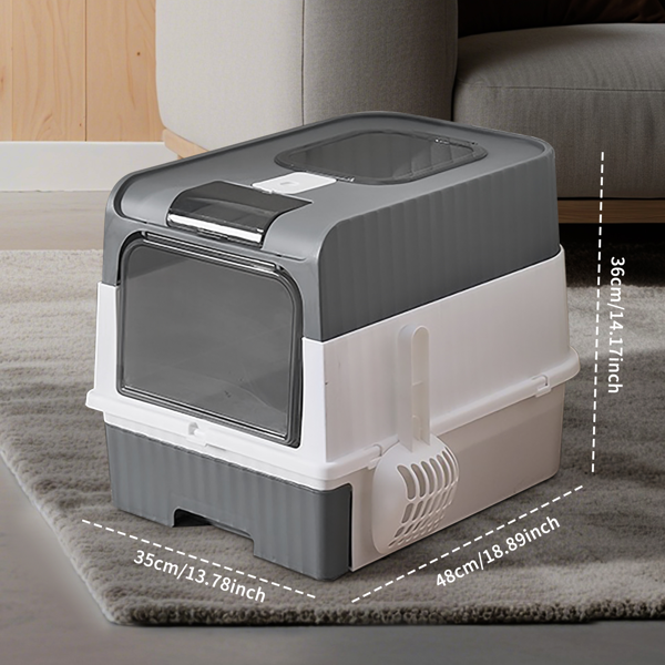 greyMagic Cube Intelligent Cat litter Box - Free Hands, Enjoy Pure Life | Automatic Cleaning, Silent Design, Preferred for Multi Cat Families