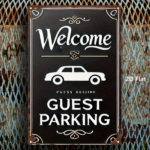 CIFbuy Vintage Metal Welcome Parking Sign 8x12 Inch Retro Wall Art, Wall Art, Bathroom Man Cave Bedroom Garden Hom ikTok, ikTok, Self- Wckup LogiopHom Piece - Image 3