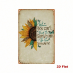 CIFbuy Vintage Sunflower Metal Sign 8x12 Inch, Retro Tin" Painting Wall Art With Inspirational Quote, Inspirational Quote, Durable Handcrafted 2D Flat Decor RetroikTok, RetroikTok, t Self-pickup Logiopics - Image 2