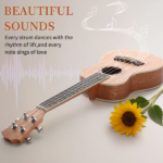 Replace 13882198 23in mahogany body rosewood fingerboard ukulele, cotton bag, capo, strap, picks*3, wrench tool - Image 3
