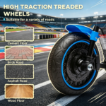 6V Blue Kids Electric Motorcycle: Training Wheels, Single-Button Start – Toddler Toy - Image 6