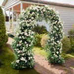 134*59*213cm Double Layer Iron Art Arc Top Iron Arch Black - Image 19