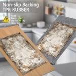 Three-piece kitchen rug set, non-slip and washable, abstract pattern kitchen hallway rug, soft and comfortable, suitable for sinks, floors, entrances, hallways and bathrooms. - Image 5