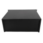 19" 4U Steel Plate DJ Drawer Equipment Cabinet with Keys Black - Image 11